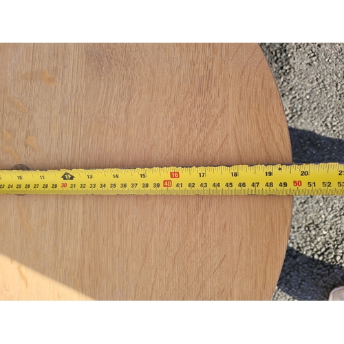 650 - Teak coffee Table and oak pedestal table