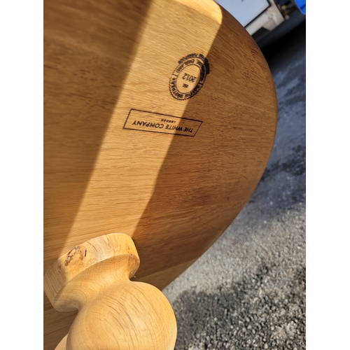 650 - Teak coffee Table and oak pedestal table