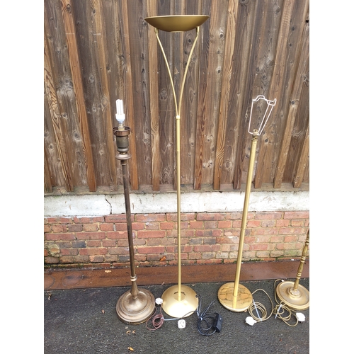 663 - Collection of floor standing lamps