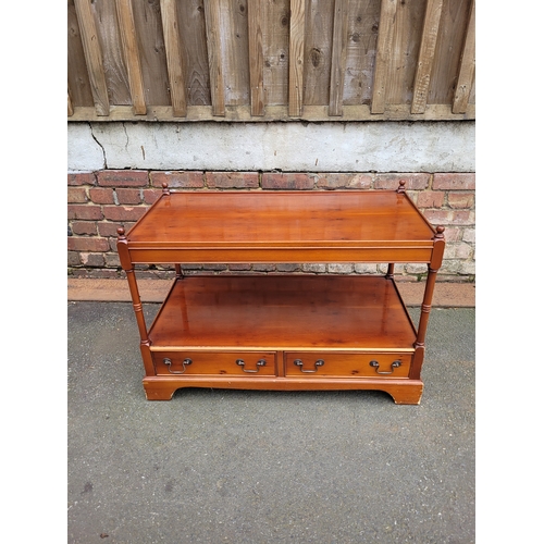388 - Vintage Yew wood Georgian style coffee table