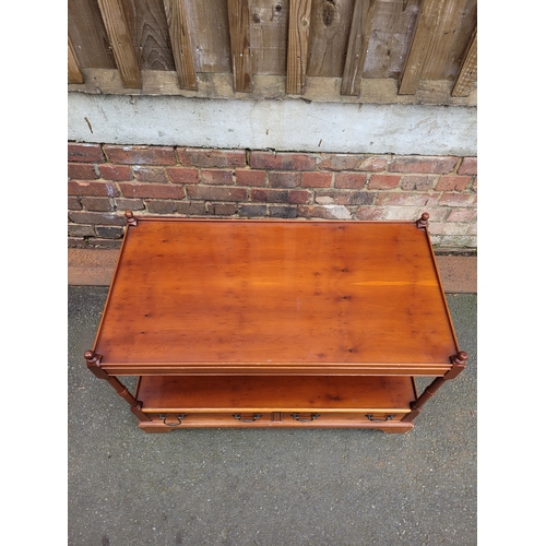 388 - Vintage Yew wood Georgian style coffee table