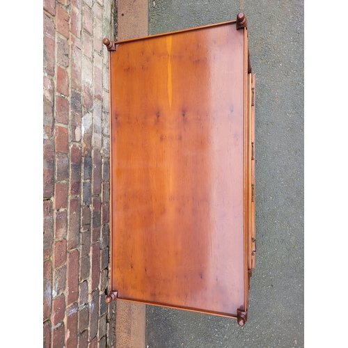 388 - Vintage Yew wood Georgian style coffee table