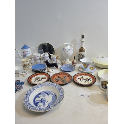 317 - Collection of China and pottery including Wedgewood the Leonard collection coalport franklin mint an... 