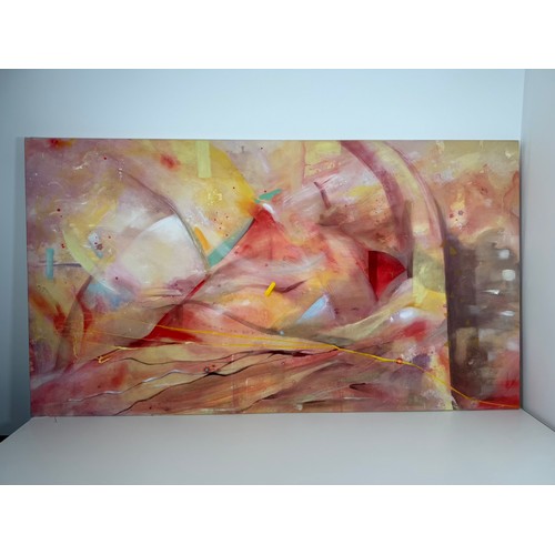 9 - Original Mixed Media on Canvas 'Untitled' by Minna Georgieva (Minna George) Canvas 72