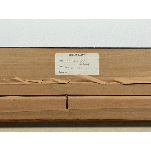 17 - Original Shirley Carnt 'Winters Day Kelling' Oil on Canvas signed bottom left c1985 (Framed 31