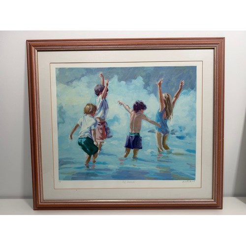 18 - Three limited edition screenprints by Lucelle Raad includes Beach Party (Framed 37.5