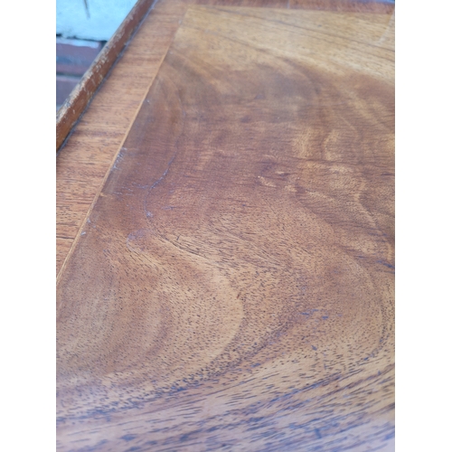 390 - Vintage Yew serving tray wheeled trolly made by E G Hudson.