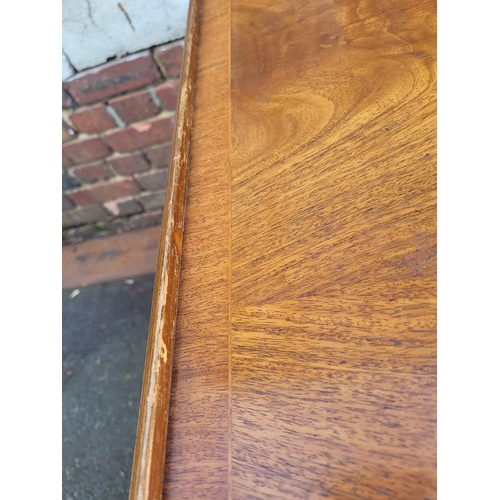 390 - Vintage Yew serving tray wheeled trolly made by E G Hudson.