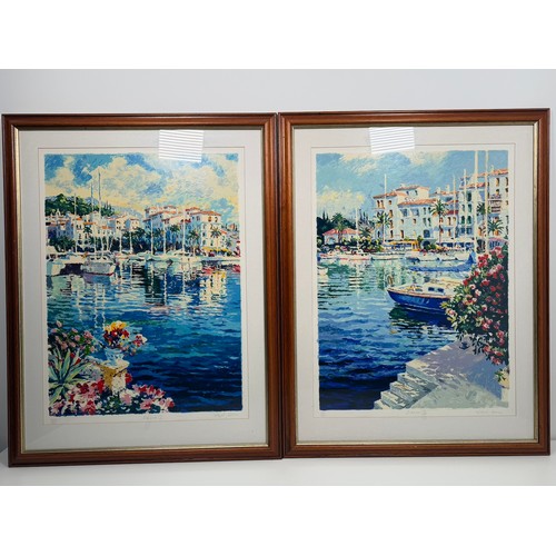21 - A pair of Hazel Soan Screenprints 'Marina I' & 'Marina II' limited edition and signed in pencil bott... 