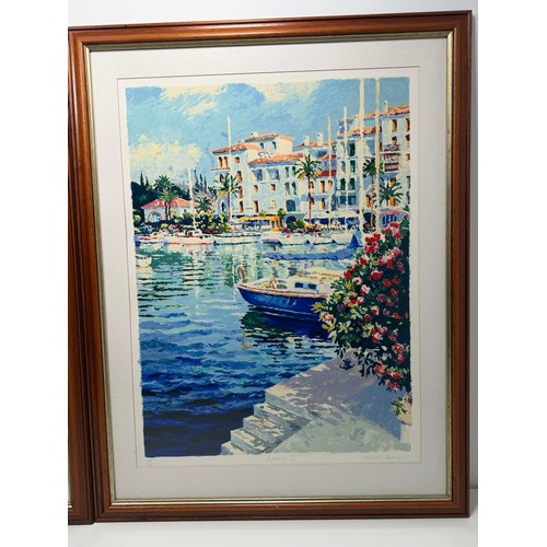 21 - A pair of Hazel Soan Screenprints 'Marina I' & 'Marina II' limited edition and signed in pencil bott... 