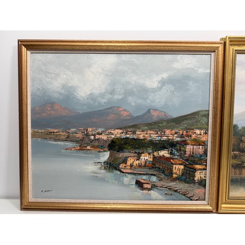 28 - Original P.Wilson Rural Lake Oil on Canvas (Framed 23.5