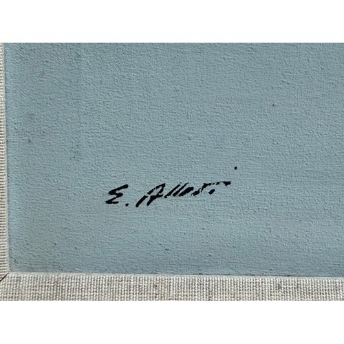 28 - Original P.Wilson Rural Lake Oil on Canvas (Framed 23.5