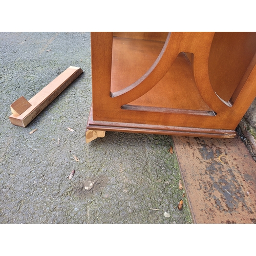 393 - Pair of fretwork vintage double bookcases