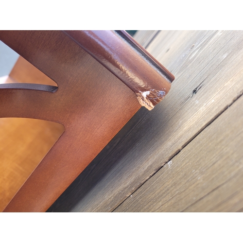 393 - Pair of fretwork vintage double bookcases