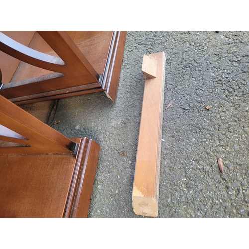 393 - Pair of fretwork vintage double bookcases