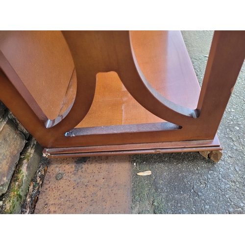 393 - Pair of fretwork vintage double bookcases