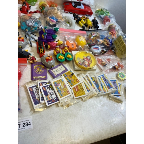 284 - Large collection of cereal and McDonalds vintage toys