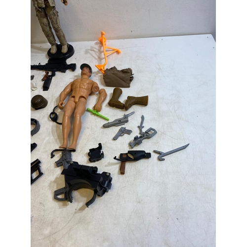 288 - Collection of action man figures and accessories Including G.I joe, Ninja Warrior, Street Combat, Dr... 