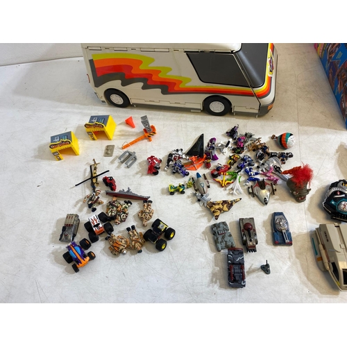 290 - Collection of micro machines including fire escape, Van city, Car wax and more