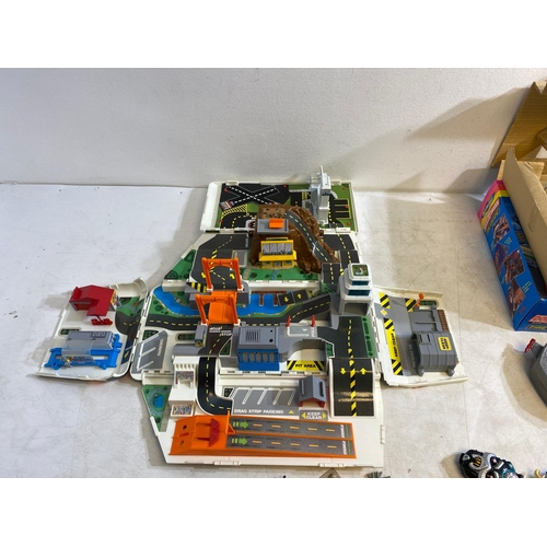 290 - Collection of micro machines including fire escape, Van city, Car wax and more
