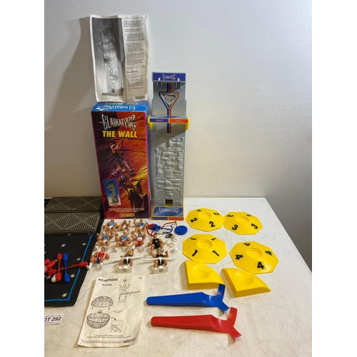 292 - Collection of Gladiators toys including the wall, super duel, Atlasphere and more