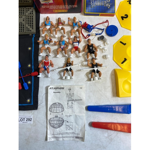 292 - Collection of Gladiators toys including the wall, super duel, Atlasphere and more