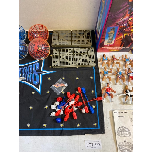 292 - Collection of Gladiators toys including the wall, super duel, Atlasphere and more