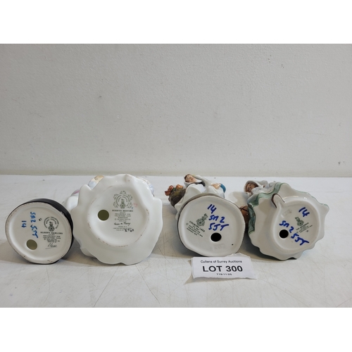 356 - Royal Doulton Figures Sleeping Darling HN2953, Bunny's Bedtime HN3370, Country Lass HN1991, The Milk... 