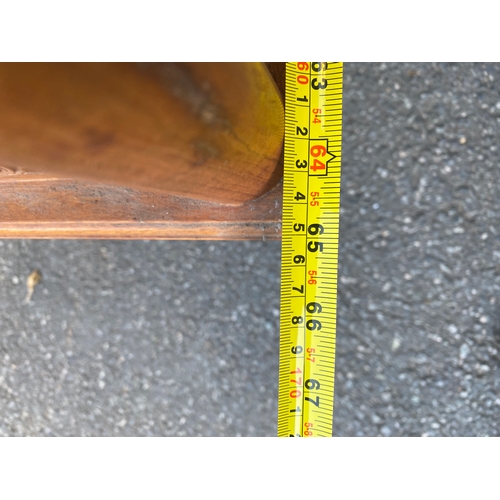 682 - Large Exquisite Hand-Carved Wooden Swing seat with carved floral backrest.