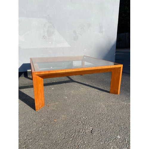 683 - Large glass top Coffee table