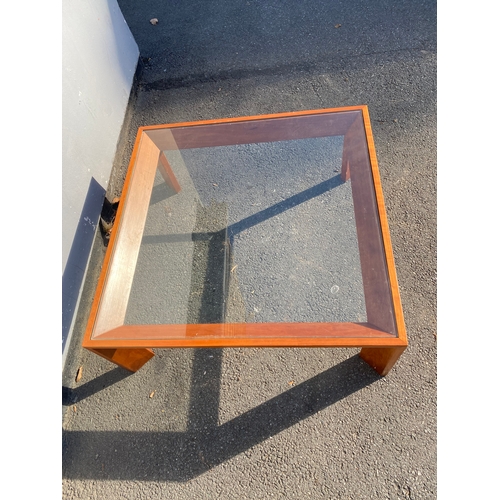 683 - Large glass top Coffee table