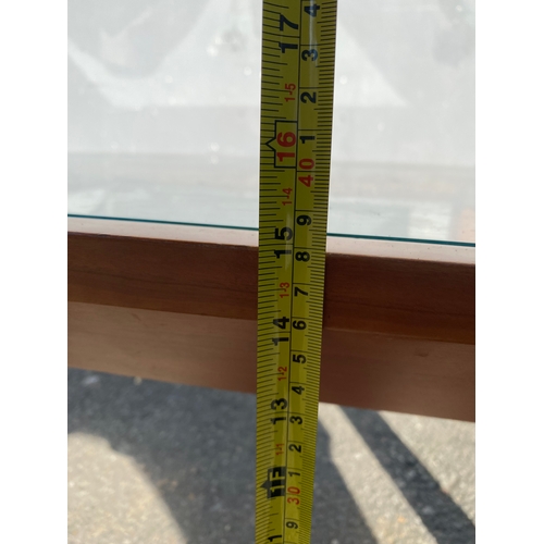 683 - Large glass top Coffee table