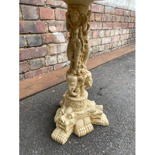 685 - Oriental style Ornate Resin Side table