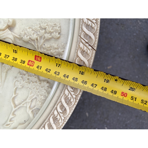 685 - Oriental style Ornate Resin Side table