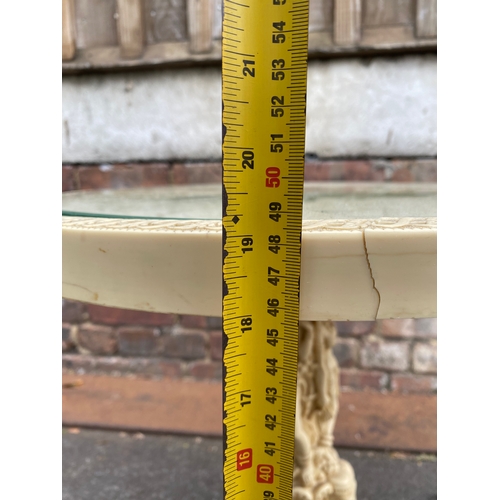 685 - Oriental style Ornate Resin Side table