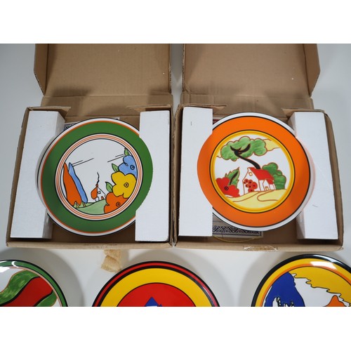 81 - Set of 8 The Biyanne World of Clarice Cliff Wedgwood / The Bradford Exchange Limited Edition 8