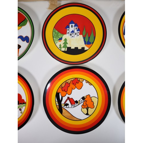 81 - Set of 8 The Biyanne World of Clarice Cliff Wedgwood / The Bradford Exchange Limited Edition 8