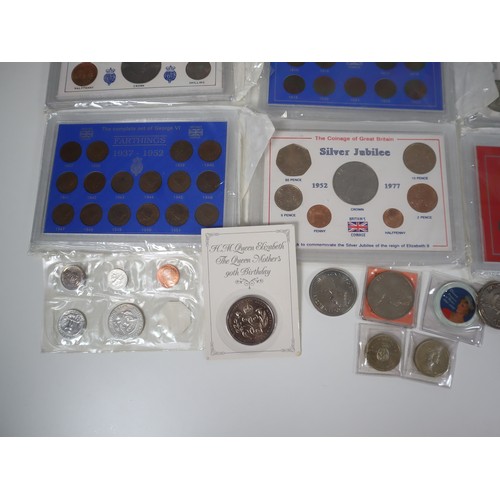87 - A collection of commemorative con collections mainly Great Britain includes crowns, half crowns , fa... 