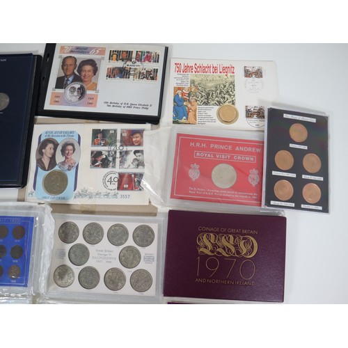 87 - A collection of commemorative con collections mainly Great Britain includes crowns, half crowns , fa... 
