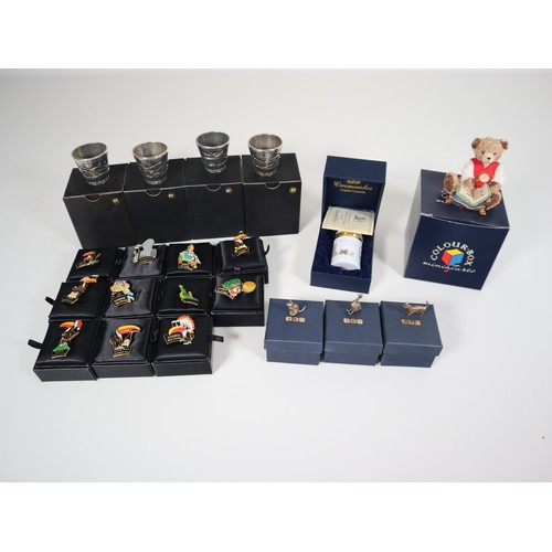 88 - A collection of Guinness Limited Edition Pin Badges, S&CO Sterling Silver miniature cats & duck, pew... 