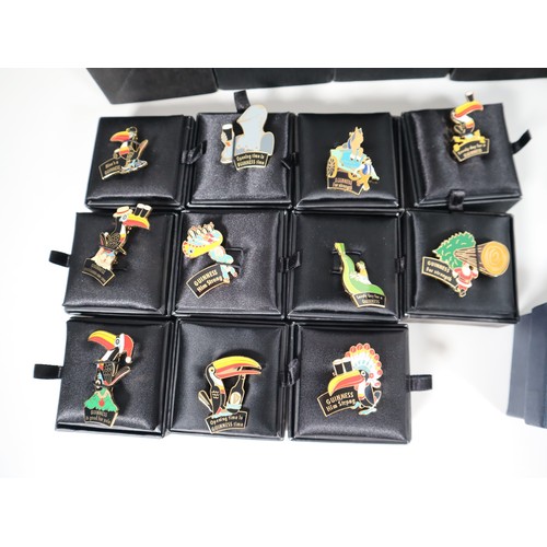 88 - A collection of Guinness Limited Edition Pin Badges, S&CO Sterling Silver miniature cats & duck, pew... 