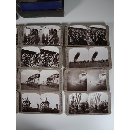 114 - The Great War Official Series by Realistic Travels London numbered stereoscopic photographs c.80-100... 