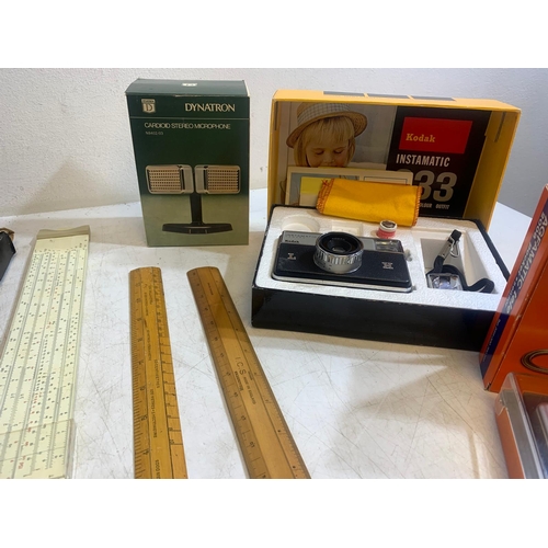 297 - Collection of Vintage collectables including cameras, binoculars, new in box Adfamatic tele 2008 poc... 