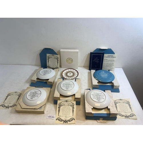 311 - Collection of decorative Reco wall plates including 