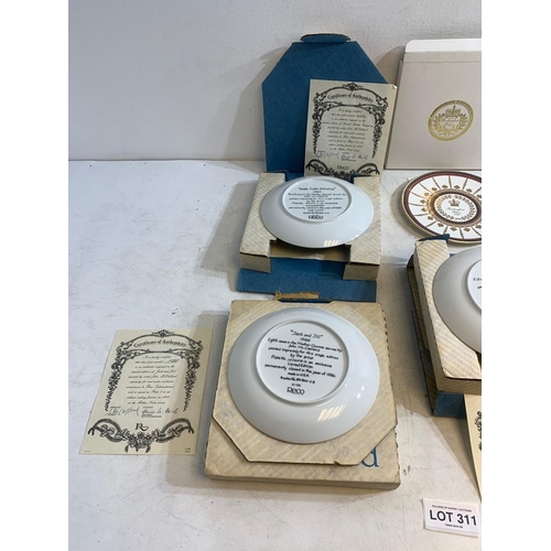 311 - Collection of decorative Reco wall plates including 