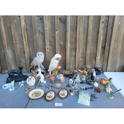478 - Collection of vintage animal figurines and collectables