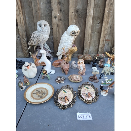 478 - Collection of vintage animal figurines and collectables