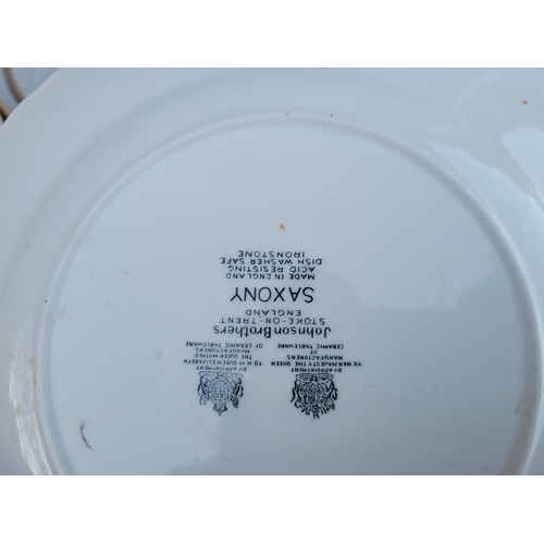 484 - Collection of China and glassware including vases large serving dish tea pots and more