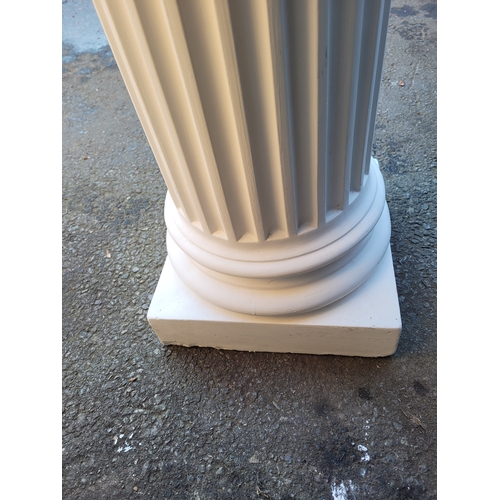 232 - Large ceramic Bust on Romanesque column  of Roman Emperor Hadrian - 150cm