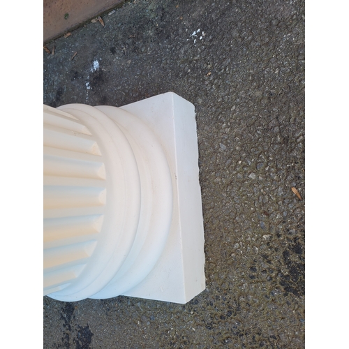 232 - Large ceramic Bust on Romanesque column  of Roman Emperor Hadrian - 150cm